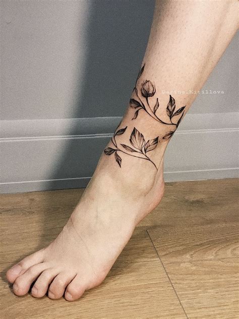 Pin by elen Лоскучерева on Тату Wrap around ankle tattoos Leg