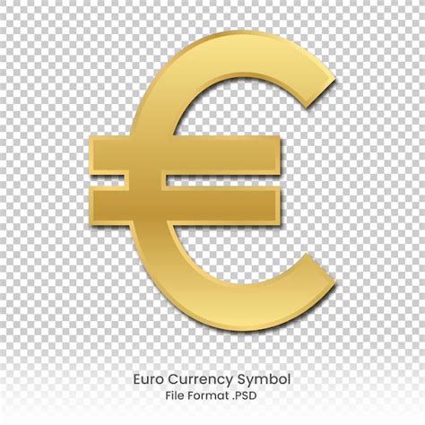 Premium PSD Gold Euro Symbol On A Transparent Background Psd File