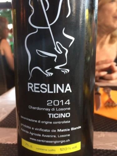 Cantina San Giorgio Azienda Agricola Avvenire Reslina Chardonnay Di