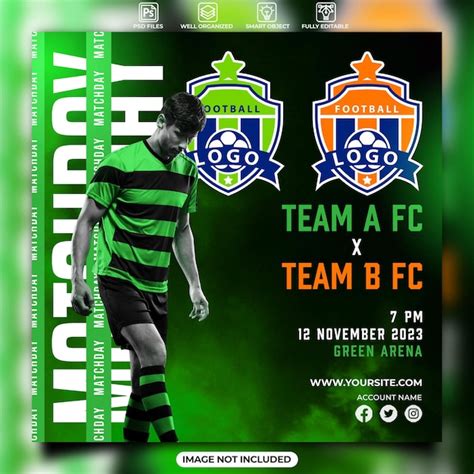 Premium Psd Football Matchday Social Media Banner Template