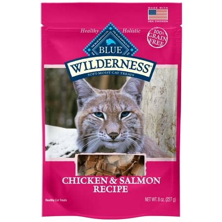 Blue Buffalo Wilderness Grain Free Soft-Moist Cat Treats, Chicken & Salmon 8-oz - Walmart.com