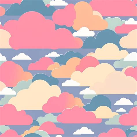 Premium Photo Seamless Pattern With Clouds In The Sky