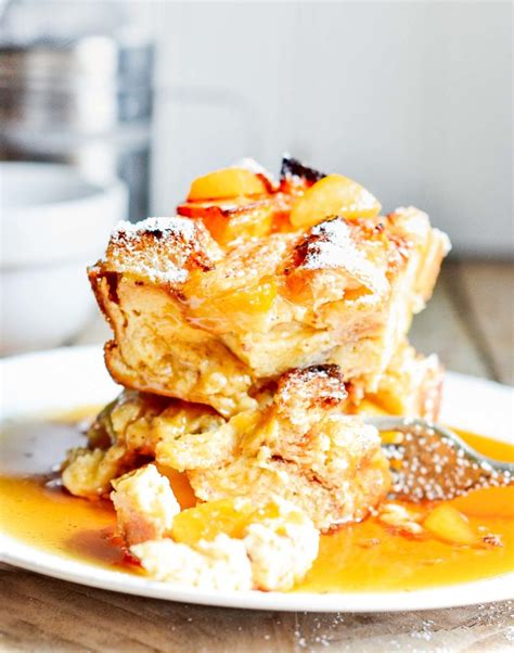 Peach French Toast Casserole Babaganosh