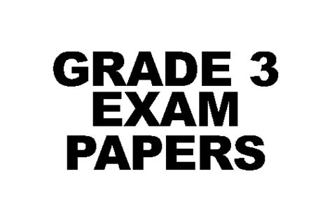 Grade 3 English Exam Papers - e-Kalvi