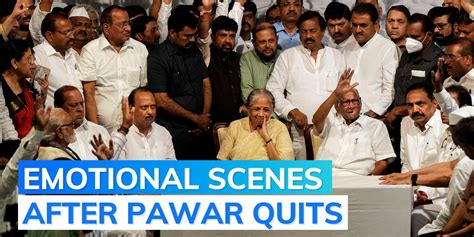 Watch Ncp Leaders Protest After Sharad Pawar Quits As Party President