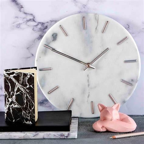 White Marble Wall Clock Me And My Trend Home Decor Living Room