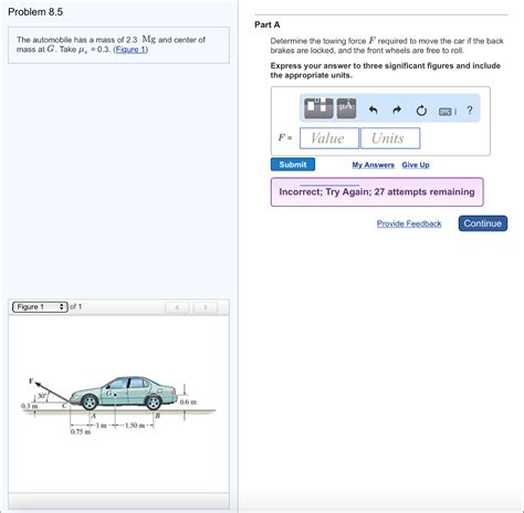 Solved The Automobile Has A Mass Of Mg And Center Chegg