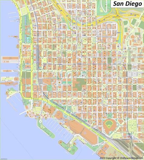 Downtown San Diego Map Detailed Maps