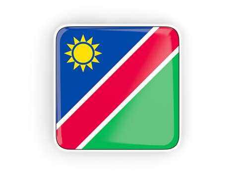 Square Icon With Frame Illustration Of Flag Of Namibia