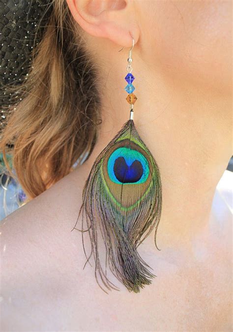 15 Trendy Peacock Feather Earrings Ideas Entertainmentmesh