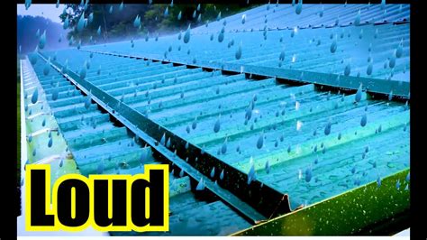 Loud Rain on Metal Tin Roof = 10 Hours Rain Sounds For Sleeping - YouTube