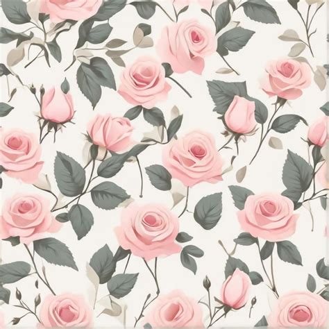 Premium Photo Seamless Floral Patterns With Pink Roses On The Pink