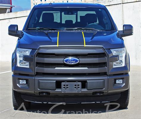 2015 2020 Ford F 150 Decals Borderline Stripes Center Rally Stripe W Outline Vinyl Graphic Kit