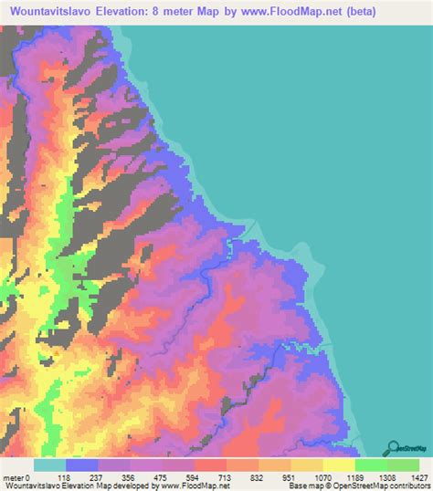 Elevation Of Wountavitslavovanuatu Elevation Map Topography Contour