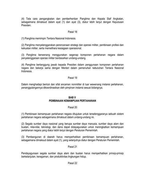 Uu Nomor Tahun Tentang Pertahanan Negara Pdf