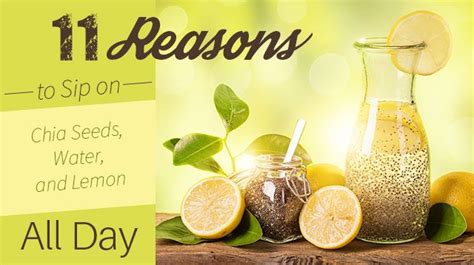 11 Reasons To Sip On Lemon Water With Chia Seeds Lemon Water Benefits Lemon Water Recipe