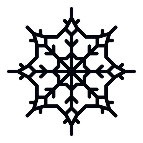 Nature Snowflake Icon Outline Style 15265612 Vector Art At Vecteezy