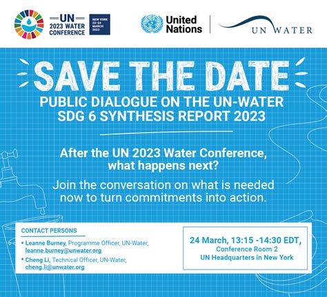 Public Dialogue On The Un Water Sdg 6 Synthesis Report 2023 Un Water