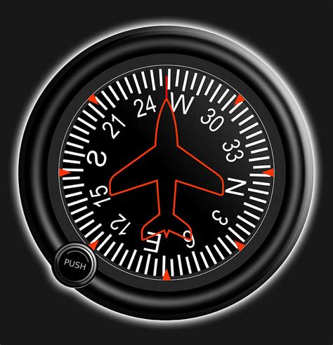 Heading Indicator of a Cessna 172 aeroplane. Digital Art by Tom Hill ...