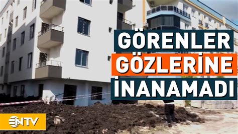 Yeni İnşa Edilen Bina Yan Yattı NTV YouTube