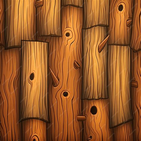 Premium Ai Image Cartoon Wood Background