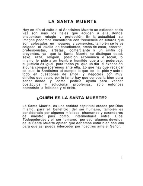 218903672 Libro Gratis De La Santa Muerte 2 Pdf L A S A N T A M U E R T E H O Y En Día El