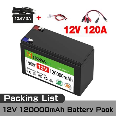 Wholesale Custom 12V 120Ah Portable lithium Battery Pack Lithium Iron ...