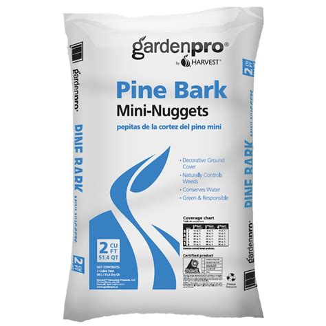 Garden Pro By Harvest 2 Cu Ft Brown Pine Bark Mini Nuggets Mulch At