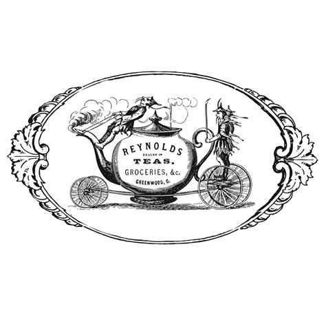 Free Printable Image Vintage Tea Merchant Advert Touch The Wood