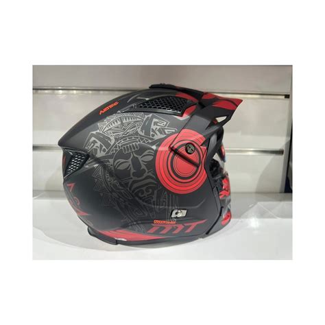 Mt Helmets Kask Streetf Ghter Sv Aztec B Mat Siyah K Rm Z Fiyat