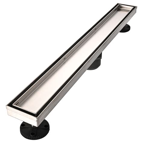 Buy Linear Shower Floor Drain 24 Inch Brushed Nickel 304 Stainless