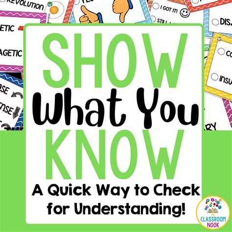 Show What You Know Checking For Student Understanding Formative