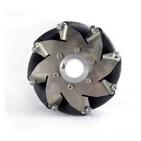 152mm 6 Inch Stainless Steel Mecanum Wheel Left 50kg Payload 14156l