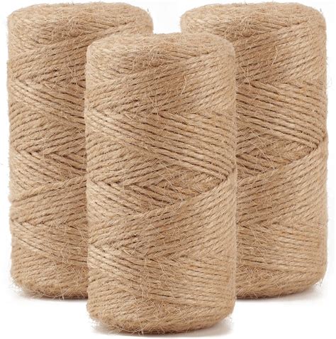 984 FT Natural Jute Twine Twine String 3ply Thin Ribbon Hemp Twine