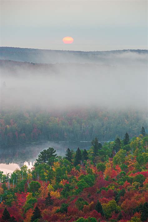 Fall Colors And Sunrise Over Northern Minnesota [oc] [5472x3648] R Earthporn