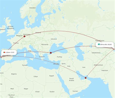 Flights From Almaty To Lisbon ALA To LIS Flight Routes