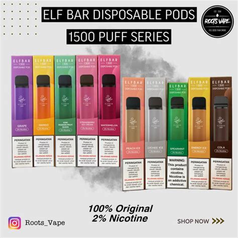 Jual Elf Bar Elfbar Disposable Pod 1500 Puff Authentic Spearmint