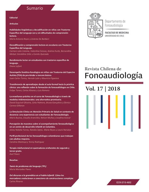 Revista Chilena de Fonoaudiología Universidad de Chile