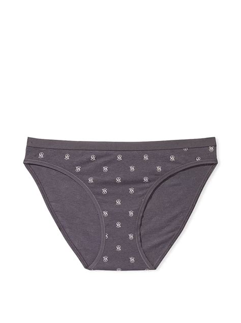 Трусики Stretch Cotton Bikini Panty Grey logo купить оригинал в Киеве цена в Украине