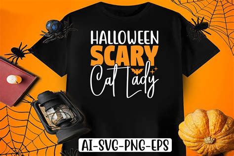 Halloween Scary Cat Lady Svg Graphic By Mkdesign Store · Creative Fabrica