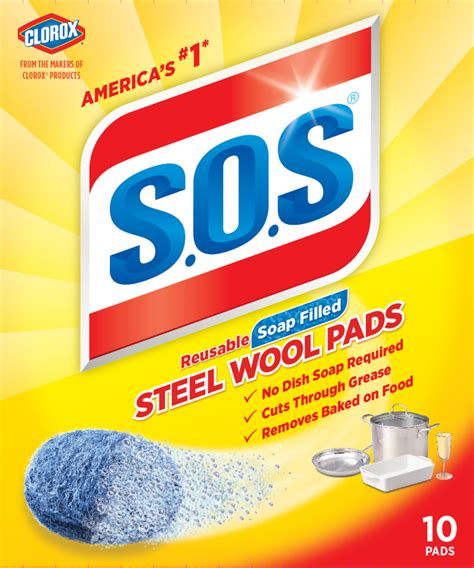 Lemon Scented Steel Wool Soap Pads: Stains, Grease & Rust | S.O.S®