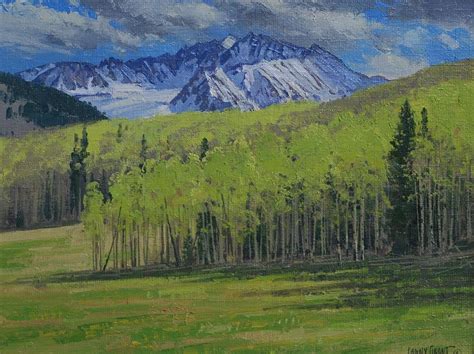 Spring Aspen Painting By Lanny Grant Fine Art America