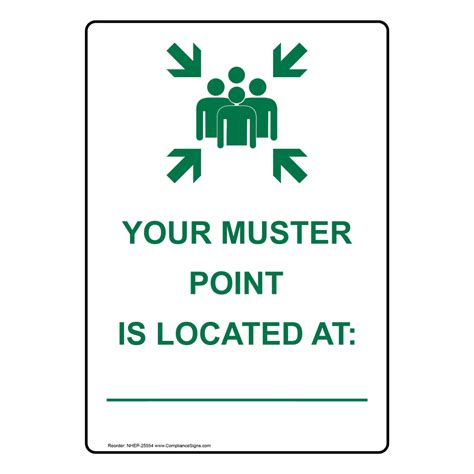 Vertical Sign Custom Your Muster Point Is Located