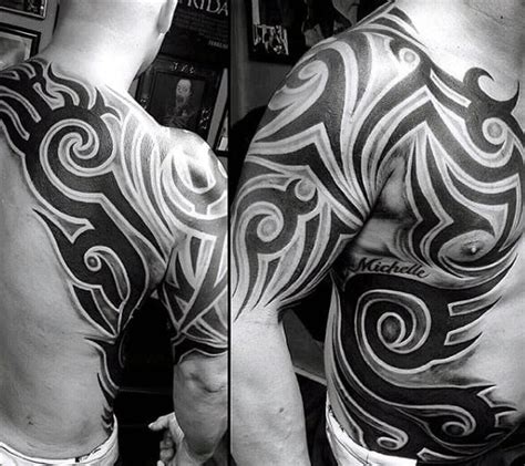 50 Tribal Chest Tattoos For Men - Masculine Design Ideas