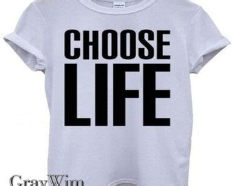 Choose Life Adults T Shirt Inspired By Wham Fancy Dress T Shirt Etsy Uk