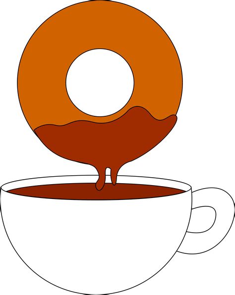 Coffee and donuts, illustration, vector on white background. 13772132 Vector Art at Vecteezy