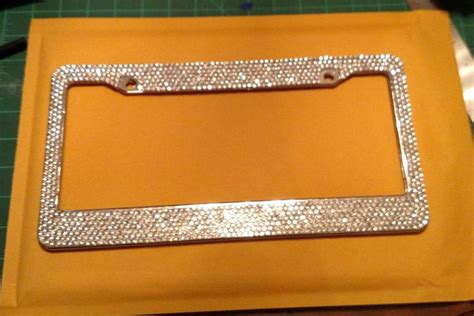 Rhinestone License Plate Frame Sparkle Glitter License Plate Etsy