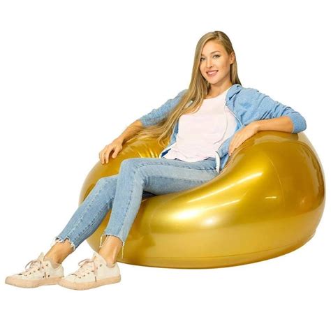 🔥blochair Inflatable Chair Metallic Gold Ct 03 S