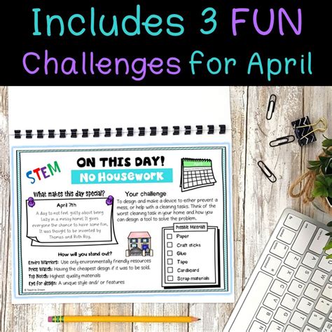 April Stem Challenges April Monthly Steam Activities Made By Teachers