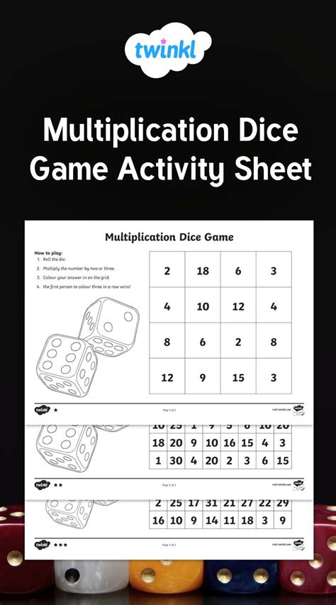 Multiplication Dice Game Free Printable Printable Word Searches